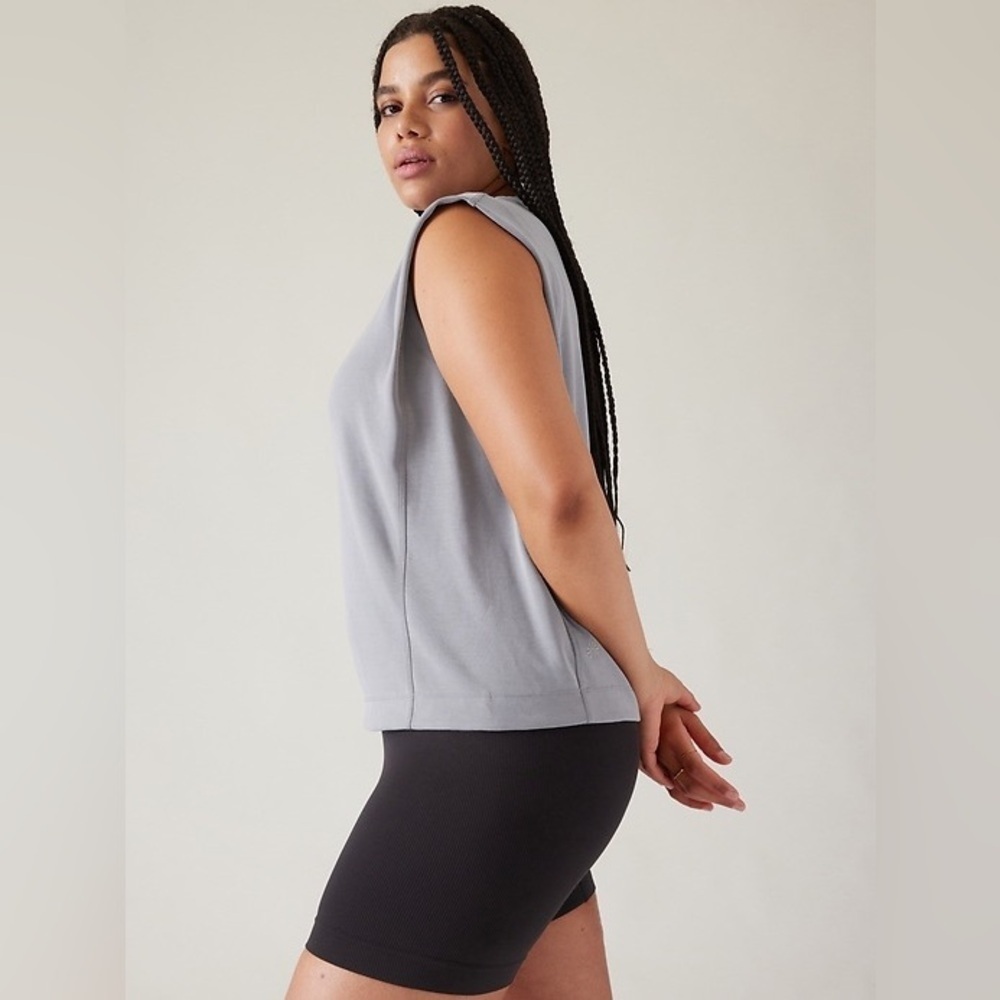 Athleta Seasoft Tank Sweatshirt | Coastline Blue Gray | XS - Picture 8 of 14